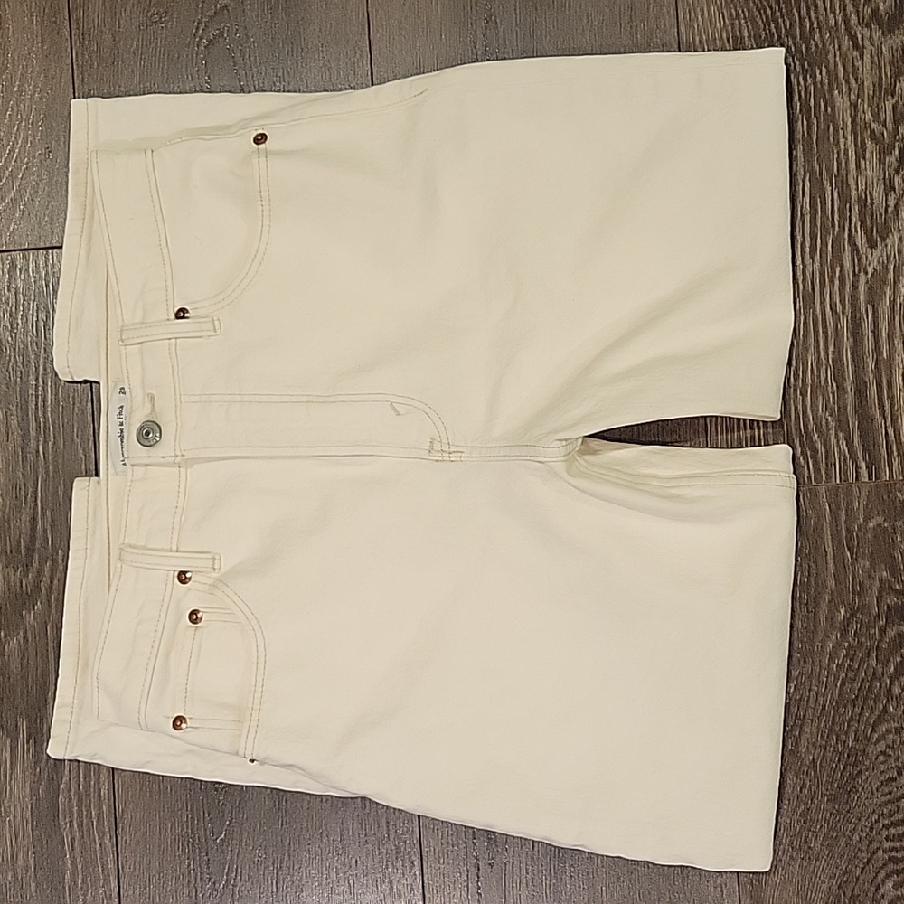 ❤️ ABERCROMBIE & FITCH CURVE LOVE ANKLE STRAIGHT ULTRA HIGH RISE JEANS, 8S (29S)